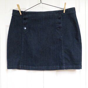 LOFT Stretch Denim Mini Skirt Size 18